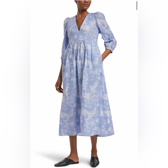 Baum und pferdgarten cotton sky blue midi dress NWT Size EU 36 US 6 - Picture 2 of 6